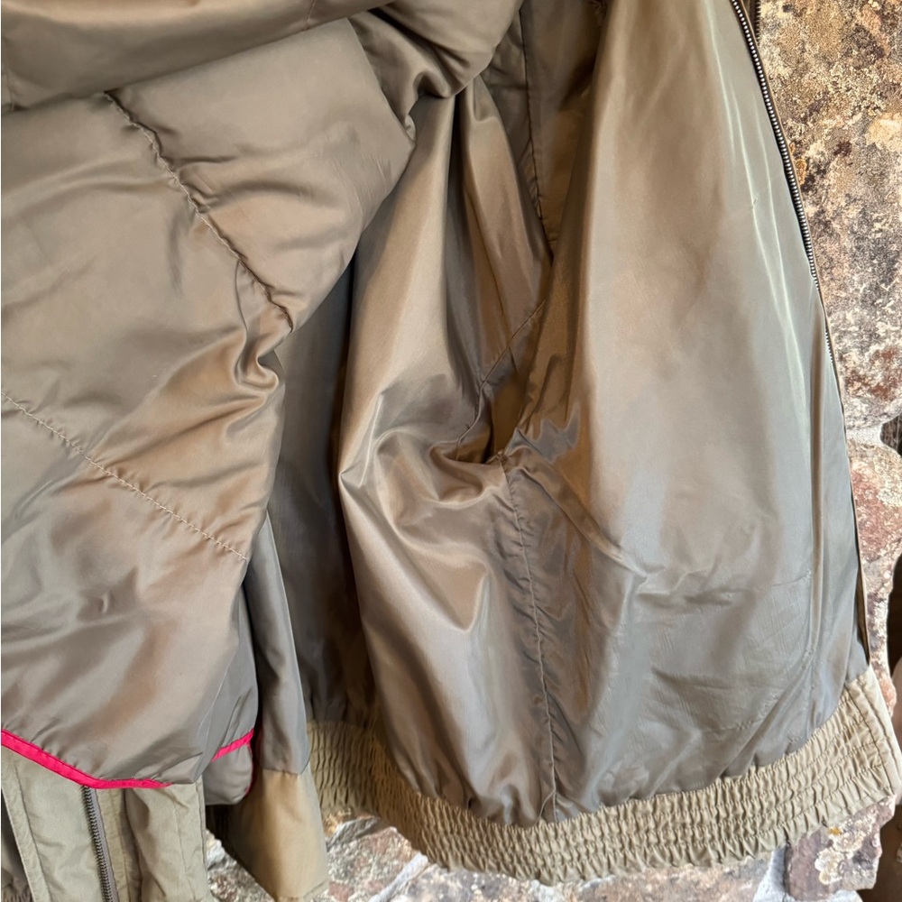 London Fog Khaki Bomber with detachable down liner - Picture 6 of 8